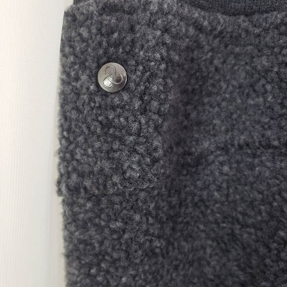 Zella gray fleece faux fur sherpa high waist sweatpants size medium - Picture 6 of 9